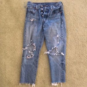 Levi’s 501 skinny in light blue